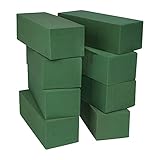 8 Pcs Floral Foam Blocks Wet Dry Green Flower Foam Bricks Arrangement Supplies for Artificial or...