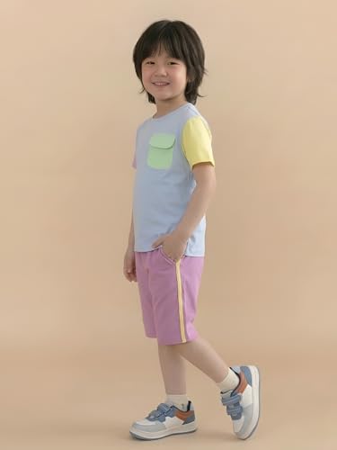 Image of POLKA TOTS 100% Pure Cotton T-Shirt and Shorts Combo For Boys | Summer Dress & Beach Wear for Boys and Toddlers | Breathable Premium Fabric Co-Ord Set Kids | Relaxed Fit Casual Summer Outfit for Kids
