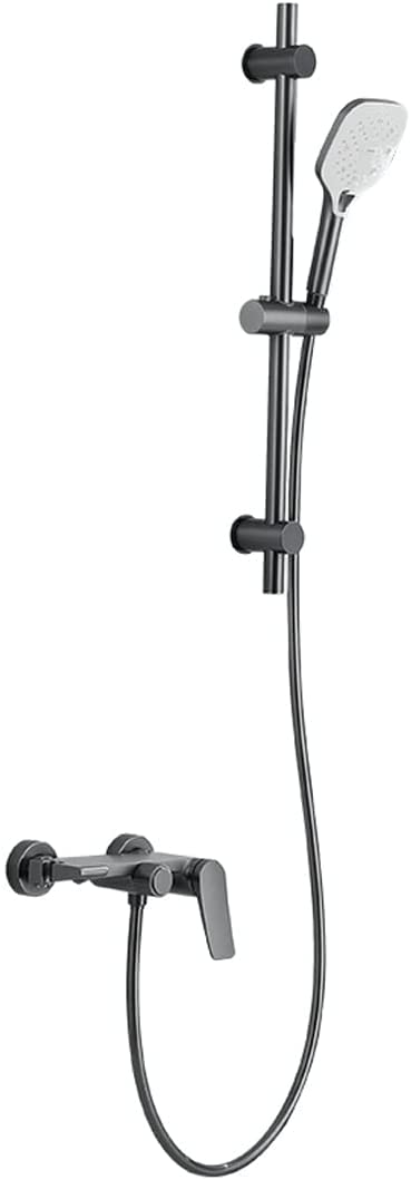 Robinet de douche en laiton gris pistolet mitigeur mural haut de gamme pour salle de bain moderne