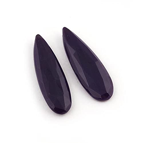 Calcédoine violette en briolette poire pour sublimer vos bijoux bohèmes chic
