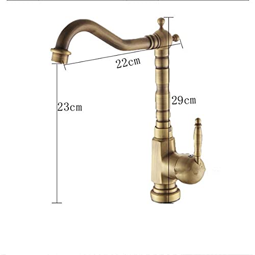 Robinet évier cuisine antique mitigeur pivotant usage commercial - 6