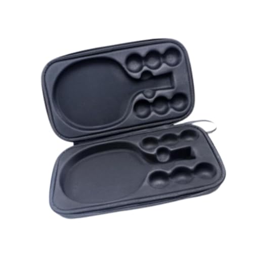 Zxpjkyu Table Tennis Racket Case Table Tennis Bag Carrier Portable Storage Bag, Ping Pong Paddle Case, for Indoor Outdoor Accessory, Black with 2 Tray