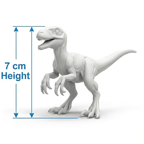 Image of Unscroo DIY 3D Model Painting Kits - Dinosaurs, Ice Age Animals & Unicorns - 3D Printed Art & Craft Hobby Gift for Kids, Teens & Adults - Return Gift Sets (Velociraptor Single)