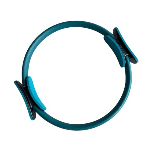 14' Pilates Ring Fit Fitness Ring Beckenbodentrainer für Frau & Männer, Doppelgriff Trainingsgerät für zuhause, Beinpresse Hüfttrainer Beintrainer Oberschenkeltrainer Sportgeräte zuhause (Dark Green)
