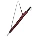 Becko Manual Open & Close Umbrella Long Umbrella with 24 Ribs, Durable and Strong Enough for the Wind and Rain, Easy to Carry on Your Back By Its Own Bag - Red