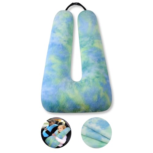 Image of FHSGGP Travel Pillow Car Pillow Kid Car Sleeping Colorful Green