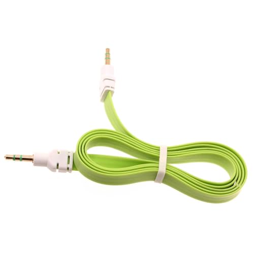 Cable Auxiliar Jack 3.5mm Plano Verde 0.91m miniatura 1