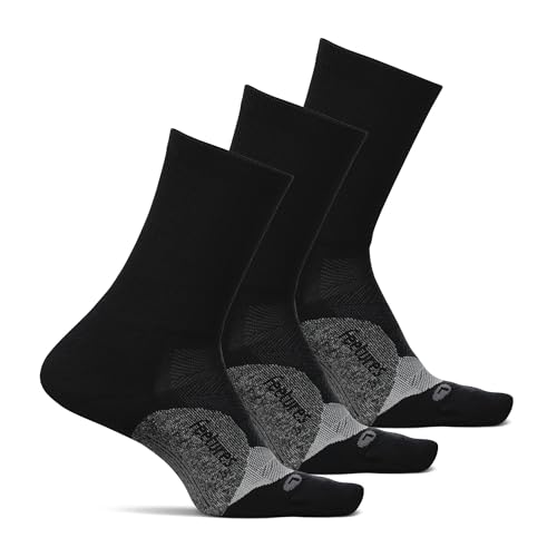 Image of Feetures Elite Light Cushion Mini Crew Sock - Sport Sock with Targeted Compression
