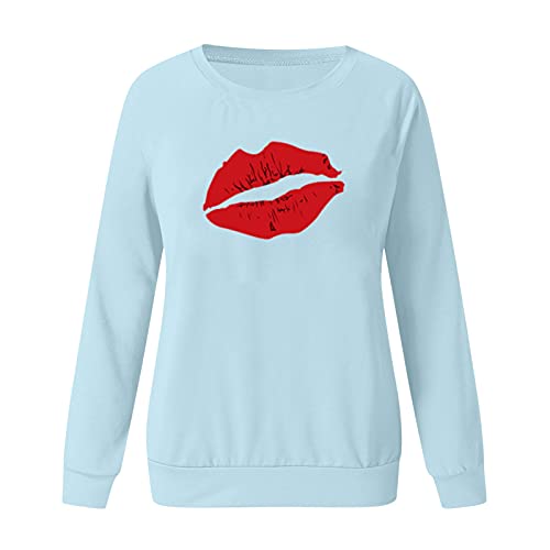 NHNKB Sweatshirt Damen Schwarz Langarm Damen Sweatshirt Baumwolle Basic...