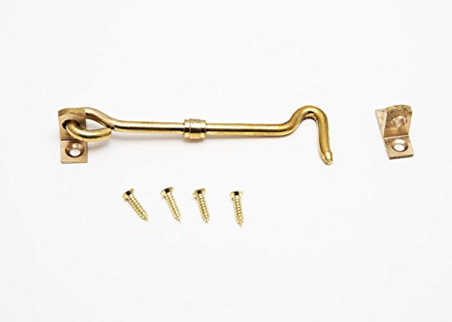 Crochets et œillets de portail en laiton poli 10,2 cm | Lot de 20 pièces pour fermeture de porte