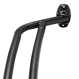 YunNephele Shower Curtain Rod, Double Curved Curtain Rod for Bathromm, Adjustable 45" to 72",Matt Black