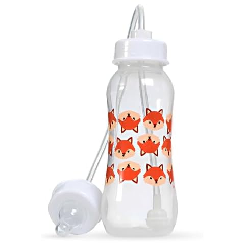 Hands-Free Baby Bottle - Anti-Colic Self Feeding Baby Bottle System 9 oz (1 Pack - Fox) Cover