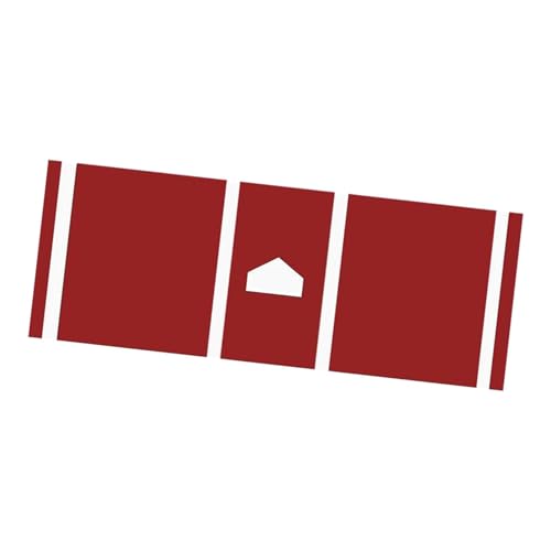 kowaku Baseball Softball Hitting Batting Mat Softball Turf Training Mat Anti Slip Portable for Batting Stance Practice for Teenagers, red