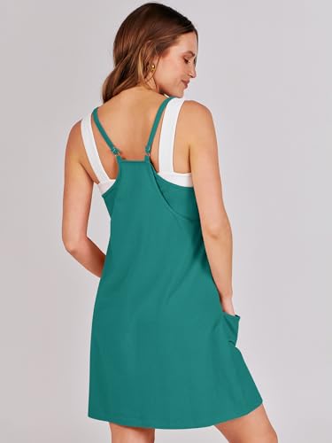 Image of ANRABESS Women Athletic Dress Summer Tennis Workout Active Sports Mini Romper Dress Built in Shorts Travel Vacation Clothes