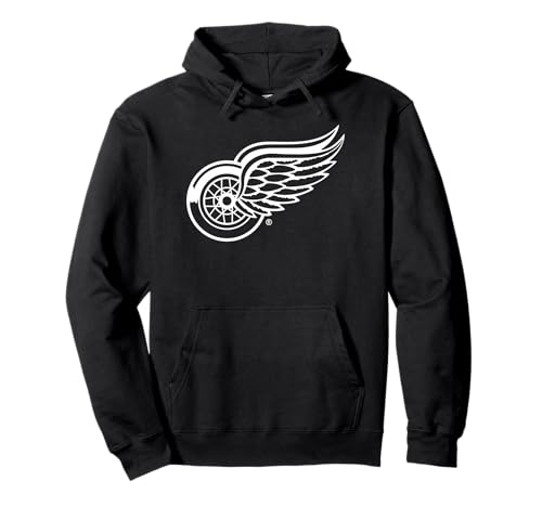 Detroit Red Wings Two Tone Black NHL Officially Licensed Pullover Hoodie