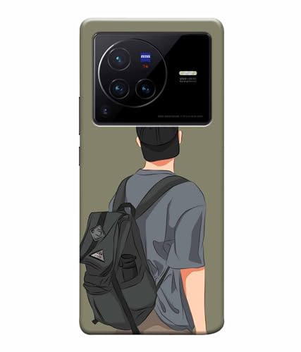 Image of School Boy College Boy Printed Hard Back Case Cover & Compatible for Vivo X80 Pro 5G | V2185A | V2145 (Multicolor) - D1813