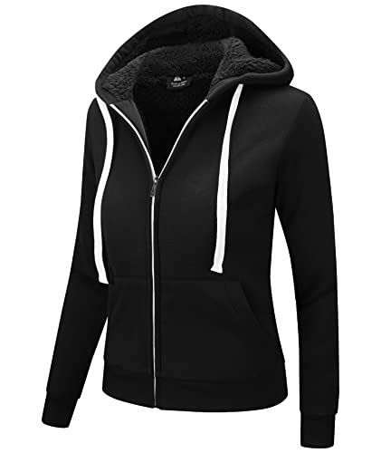 Image of SWISSWELL Hoodies for Women Winter Fleece Sweatshirt - Full Zip Up Thick Sherpa Lined Hooded Jacket
