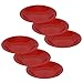 ENGELLAND 6 platos hondos para comida, picnic, jardín, barbacoa, accesorios de plástico, aptos para microondas y lavavajillas, color rojo