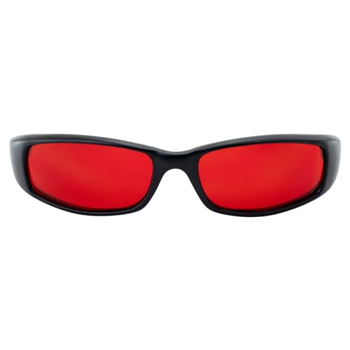 Global Vision NEW ATTITUDES - Stylish Sunglasses - RED Lenses, GLOSS Black Frame2