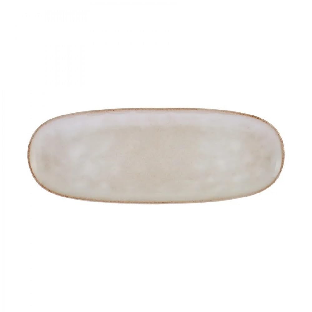 KARACA Aria Reactive Serving Plate, 38 cm, Beige, Elegance, Organic Design, Kitchen, Dining Room & Outdoor, Colours and Patterns, Elegant and Unique Design