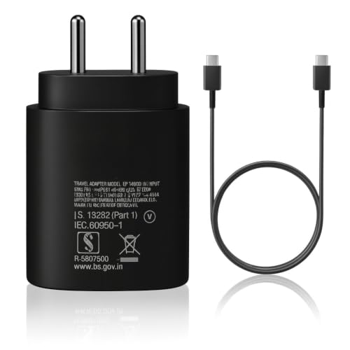 Image of 25W PD 3A Super-Fast Charging Adapter with 1M Type C Cable Compatible with Samsung Galaxy M47 /M17e /M17 / M07 /M36 /M06 /A27 /A57 /A37 /A07 /A17 /A36 /A56 /F70 pro /F70e /F07 /F17 /F36 /S26|25Watt USB C Fast Charger