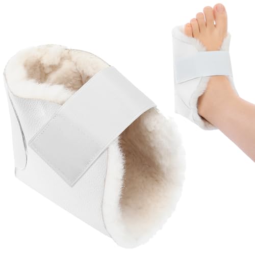 Best Winter Boots for Sore Feet: Top Picks for Comfort 14 Jeere 1 Pcs Heel Protector for Pressure Sores Boot Sheepskin Heel Pad Soft Foot Cushions Pad Adjustable Foot Pillows with Securing Strap for Protect Feet Ankle Pressure Bed Sores(Creamy White)