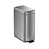 寝室用ゴミ箱 家庭用ステンレススチールゴミ箱 キッチンとバスルーム ゴミ箱 ミュートゴミ箱 6L 小型ゴミ箱 ゴミ箱 キッチン(カラー: ピンク)(グレー)