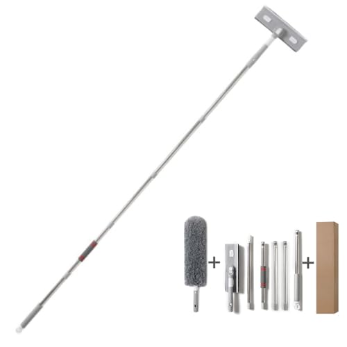 Image of Window Squeegee Cleaner 2 in 1 Shower Squeegee with Extension Pole 89'' Telescopic Window Cleaning Tool Kit Window Washing Equipment for Car Glass Indoor Outdoor High Window