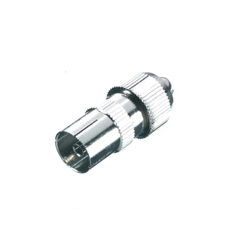 Vivanco Metall Koaxial Buchse, zum Verbinden von Koax-Kabel, 4,5 bis 7,5mm, Adapter