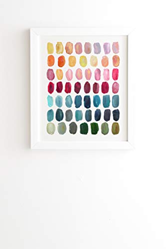 Deny Designs Stephanie Corfee White Framed Wall Art, 14" x 16.5", Color Palette