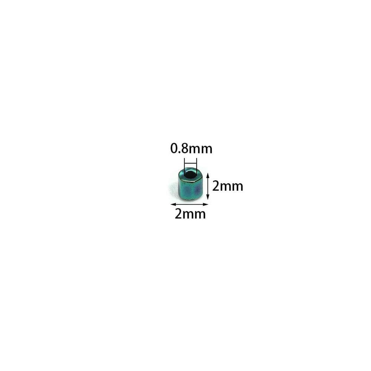 Koraliki szklane, Przekładka, 1100-5000 szt. 2mm AB kształt koloru koraliki do wyrobu biżuterii luźna bransoletka DIY naszyjnik(Lake Green,2mm 5000pcs bagged)