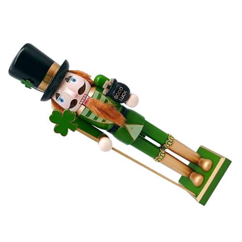 Casse-Noisette Saint-Patrick en Bois Vert Décoration de Cheminée et Table Festive - 2