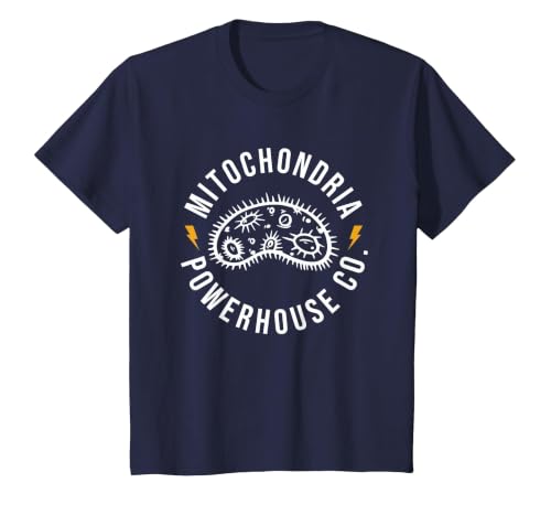 Mitochondria Powerhouse Co. T-Shirt, Youth, Navy Blue, Small