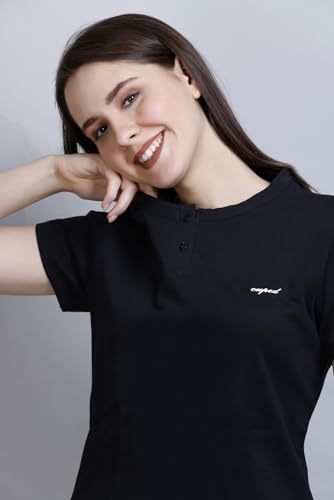 Image of CUPID Women Comfortable Cotton Round Neck Half Sleeve Casual T-Shirt, Sleep, Night, Yoga, Daily Gym n Lounge Wear Short Tee /Top for Girls