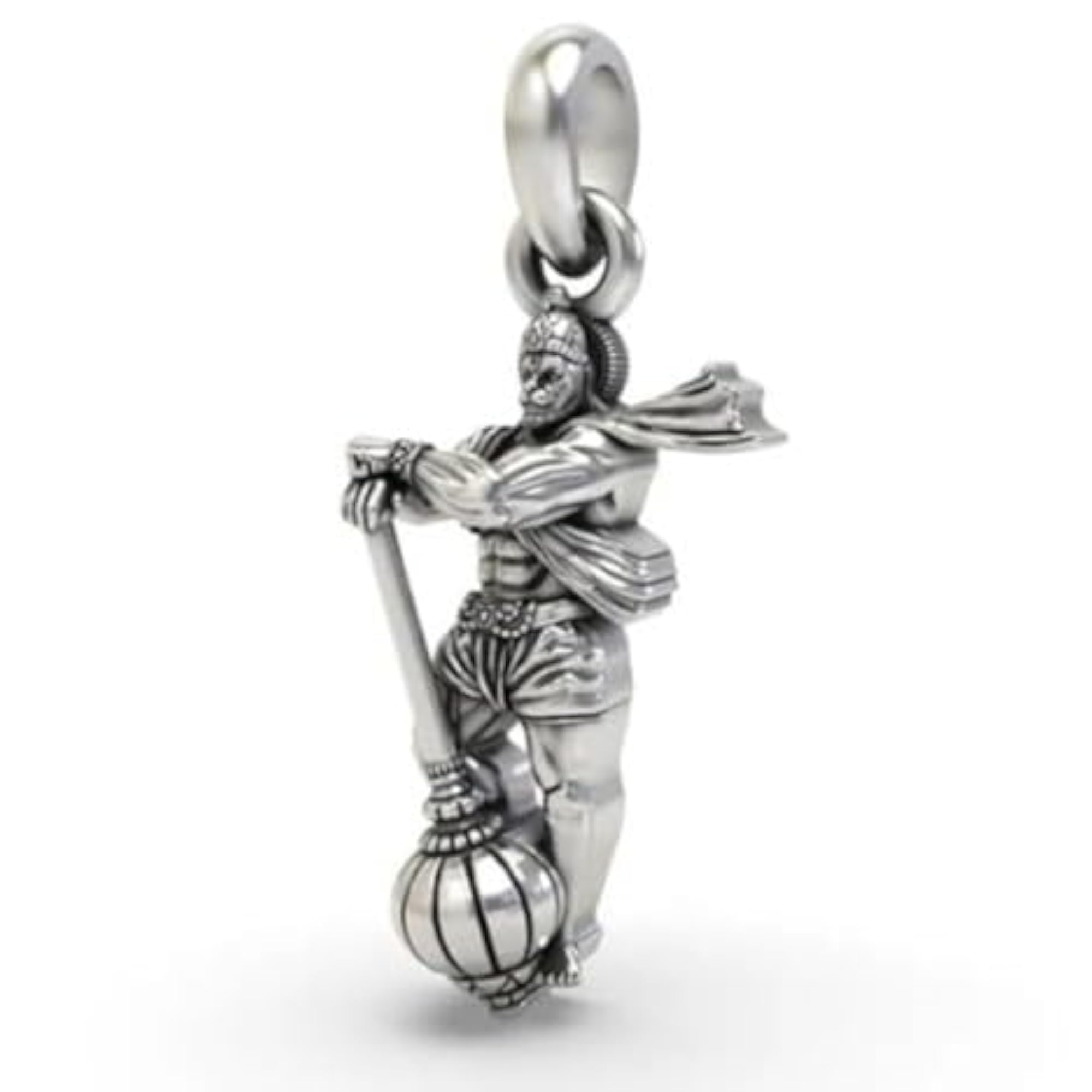 Hanuman Blessing Locket Pendant with Rope Chain, Men's Gift
