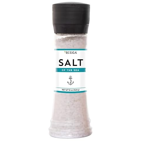 Riega Large Sea Salt Grinder, Value Size Coarse Kosher Salt Grinder, 12 Ounce (Pack of 1) Cover