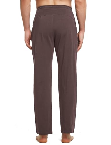 baleaf Men's Sweatpants Casual Lounge Cotton Pajama Yoga Pants Open Bottom Straight Leg Male Sweat Pants with Pockets2