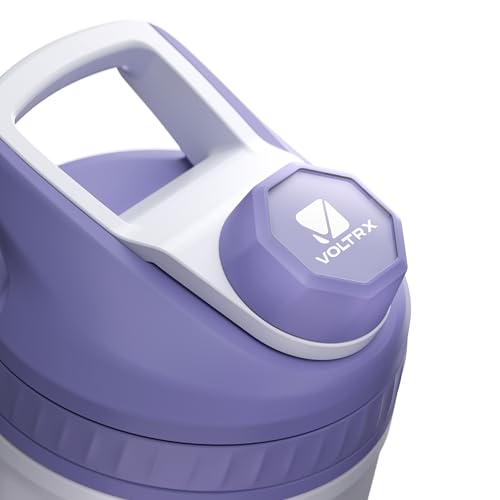 Image of VOLTRX ChillMix Shaker Bottle Insulated Stainless Steel - USB C Rechargeable Electric Protein Shake Mixer, Shaker Cups for Protein Shakes and MealReplacement, Chrome Steel