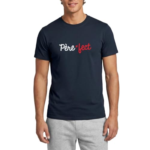 Spreadshirt Père-FECT Cadeau Fête des Pères Papa T-Shirt Homme, XL, Marine