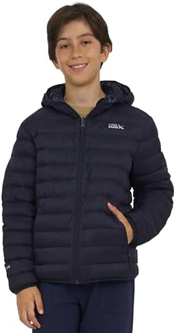 Eddie Bauer Unisex Kids CirrusLite Reversible Lightweight Down Puffer Jacket, Peacoat, Small