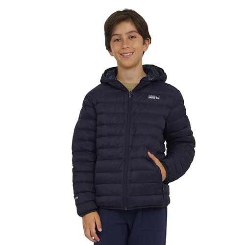 Eddie Bauer Boys' CirrusLite Reversible Lightweight Down Puffer Jacket, Peacoat, X-Small