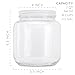 Cornucopia Brands 64oz Clear Wide-mouth Glass Jar, BPA free Food Grade w/Metal Lid (Half Gallon); 2 Quart Jar to Make Greek Yogurt/Kefir or Pickles