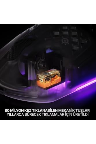 Image of SteelSeries Aerox 3 Wireless Gen 2 - Ultralight 68g Gaming Mouse, 4K Polling, 26K DPI Optical Sensor, 200 Hours Battery Life, IP54, 80 Million Clicks, RGB, Pure PTFE Gliding Feet, Magenta