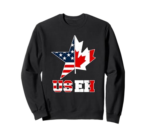 US EH Leaf USEH Canadian American Canada USA Flag Home Pride Felpa