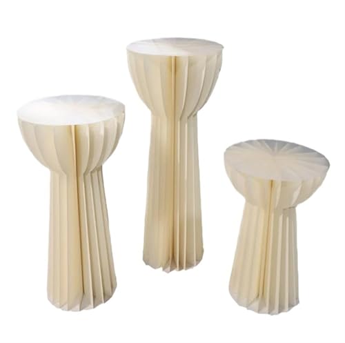 Cylindre de pliage de papier 3 pièces pour table à dessert et décoration