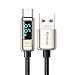 Ladekabel Schnellladekabel  günstig Kaufen-mcdodo 100W USB C auf USB C Kabel Schnellladekabel Ladekabel mit LED Display PD 5A Kompatibel mit iPhone 15/15 Pro/15 Pro Max MacBook Pro Air iPad Pro (Silber-USB A auf USB C)