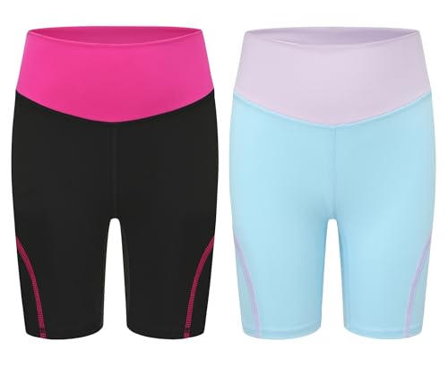 Cuissard de sport fille stretch et respirant de 4 à 13 ans pour la gym et le yoga