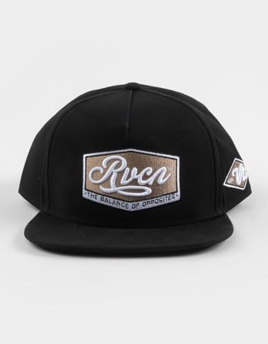 Image of RVCA Twill Snapback II Hat | Adjustable Snapback Closure Hat for Men | Heather Grey /Black