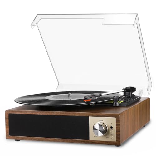 VIFLYKOO Platine Vinyle Bluetooth 5.4, Tourne-Disque avec Haut-Parleurs Stéréo Intégrés, 3...