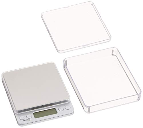 Gosund Portable Digital Kitchen Scale for Jewelry Backlit Display Refined Accuracy 0.1g/0.005oz Maximum Weight 3000g/105.82oz Stainless Steel (Silver)